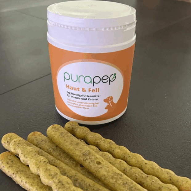 Dose purapep Haut &Fell und fertige DIY Snack-Stangen