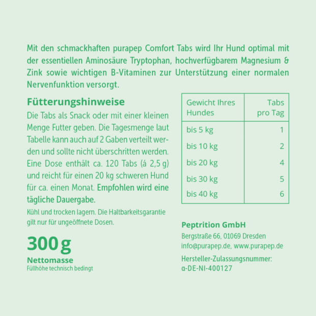 purapep Comfort Hundetabs, 120 Stück – Bild 6