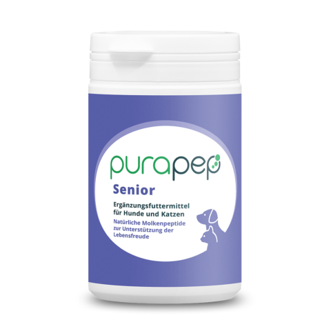 purapep Senior, Dose mit lila Etikett, Futterergänzung für Hunde und Katzen